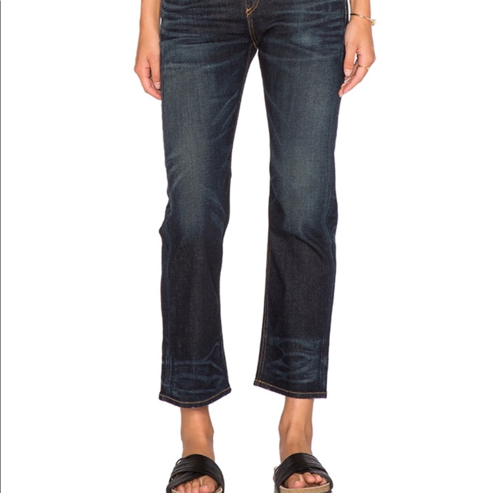 Rag & Bone cropped straight leg jean